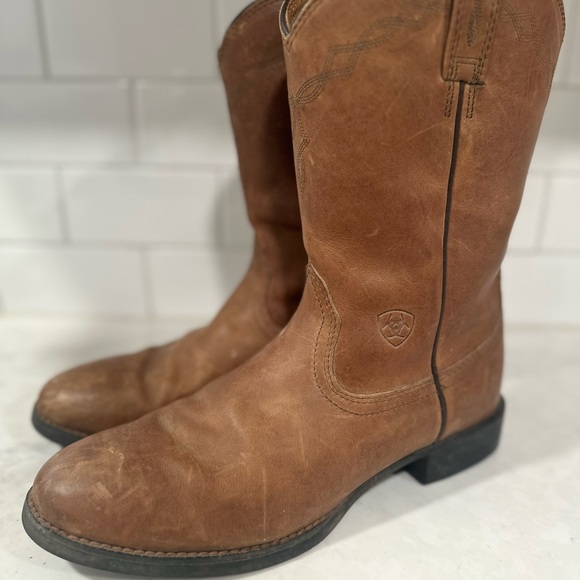 Ariat Men's Tan Leather Western Boots - Picture 1 of 6